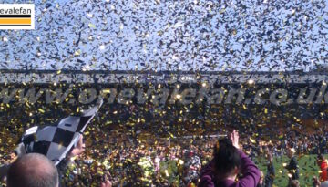 Port Vale fans celebrate promotion at Vale Park in 2013
