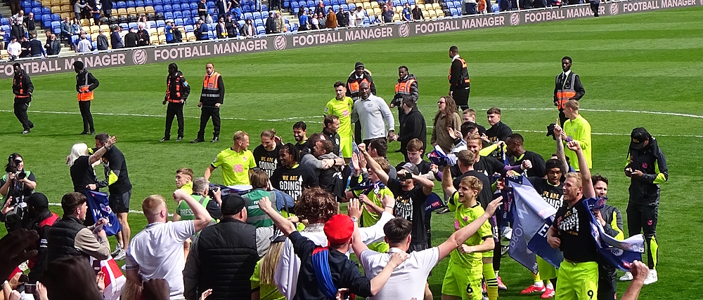 AFC Wimbledon 0-2 Port Vale April 2025 - Port Vale celebrate promotion