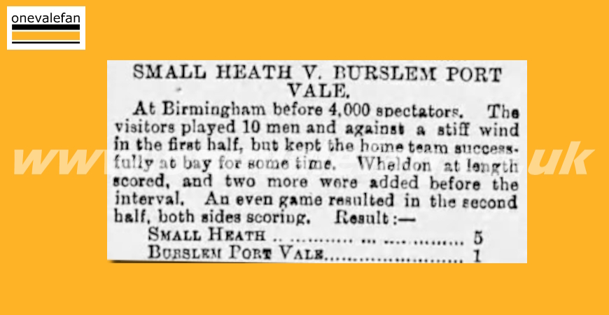 A man down and scoreline confusion – the odd tale of Port Vale’s first League game