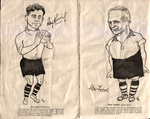 Port Vale v Wrexham programme, 1954