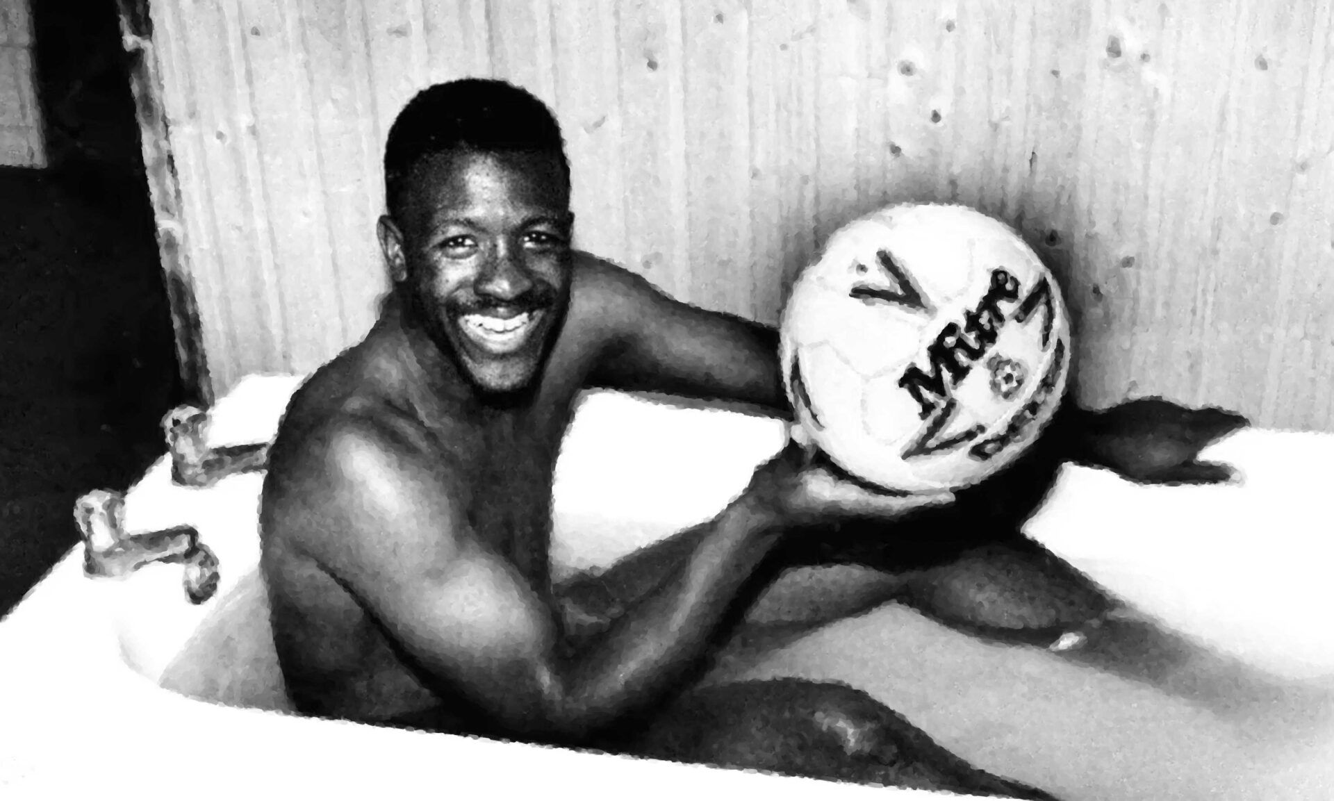 Darren Beckford relaxes after his hat-trick