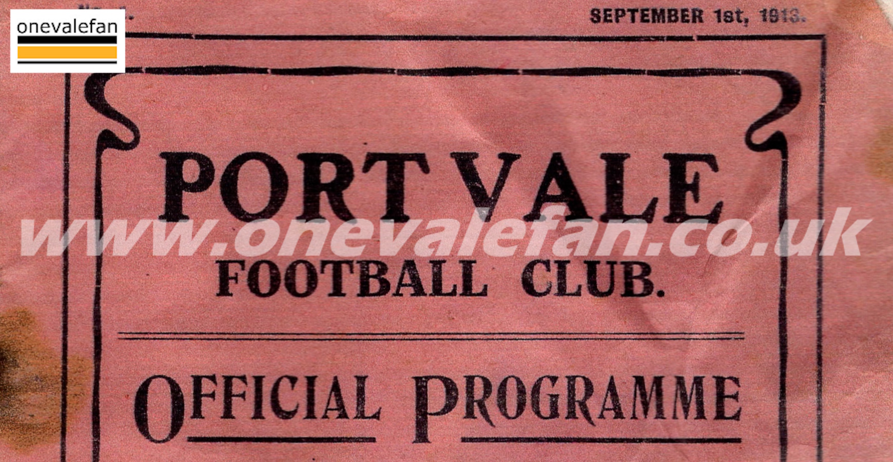 View the programme from the club’s first game at the Old Recreation Ground