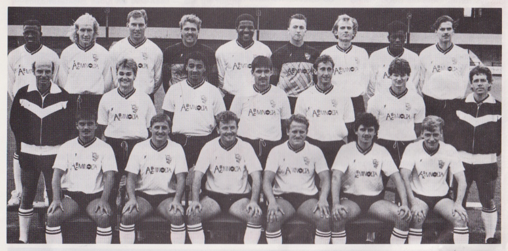 The team line-up at the start of the 1988-89 season