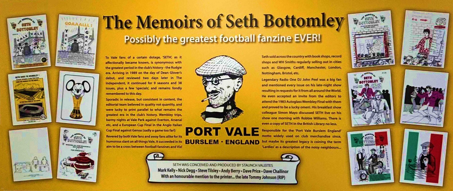 The memorial board to the fanzine