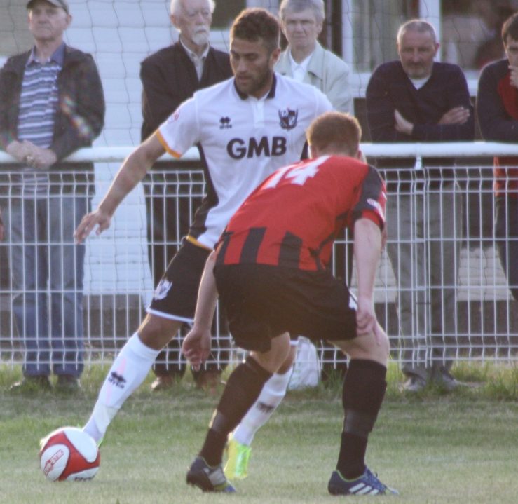 Port Vale striker Ben Williamson in action at Norton