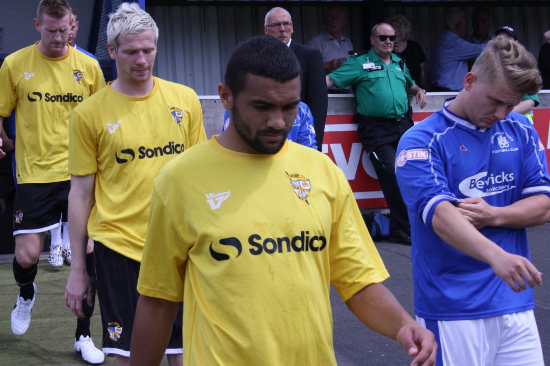 Port Vale's Colin Daniel and Ryan McGivern during a friendly with Newcastle Town AS Photos